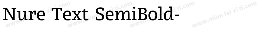 Nure Text SemiBold字体转换